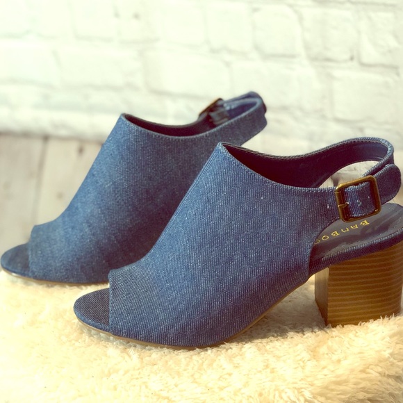 Shoes - Denim 8 short chunky heel shoes ⭐️NWOB